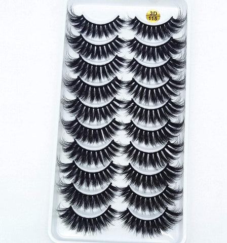 HBZGTLAD 38 Styles 10 pairs natural false eyelashes fake lashes long makeup 3d mink lashes extension eyelash mink eyelashes for beauty (3D115)