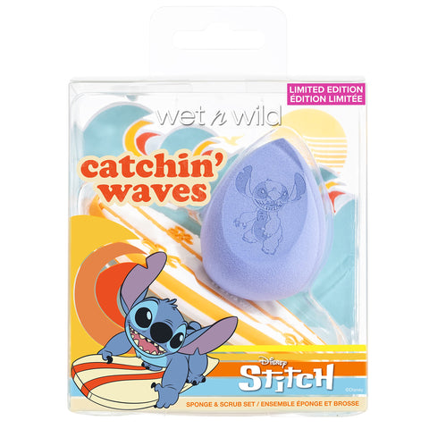 Wet n Wild Disney Lilo And Stitch Catchin' Waves Makeup Sponge & Body Scrub Set