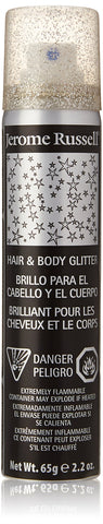 Jerome Russell Hair and Body Glitter Spray, Silver, 2.2 Fluid Ounce