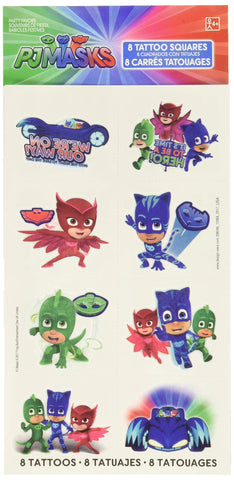 PJ Masks Tattoo Favors - 8 Count (Pack of 1)
