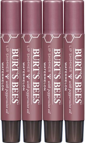 Burt's Bees® 100% Natural Origin Moisturizing Lip Shimmer, Watermelon, 1 Tube, 4 Count (Pack of 1)