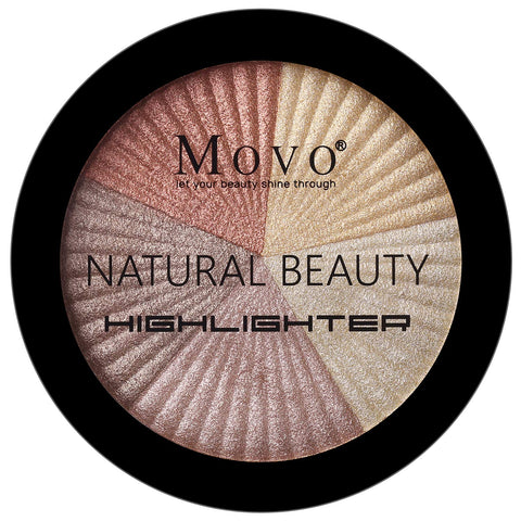 Movo Highlighter Palette Highlighter Powder Makeup Palette 5 Shades Glow Bronzer Face Illuminator Makeup Palette Kit(Bronzer)