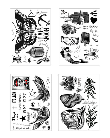 Cosplay Tats Harry Inspired Temporary Tattoo Bundle - Over 65 Tats - Several Styles - Harry Costume/Cosplay - MADE IN USA