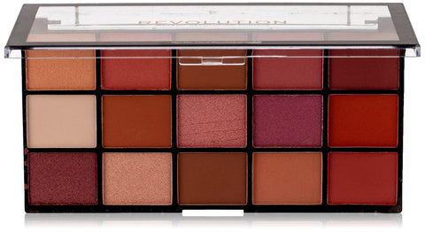 Makeup Revolution Reloaded Eyeshadow Palette, Newtrals 2, 15 Vivid & Highly Pigmented Matte Shades, Rustic Reds & Burnt Oranges, Vegan & Cruelty-Free, 0.24 Oz
