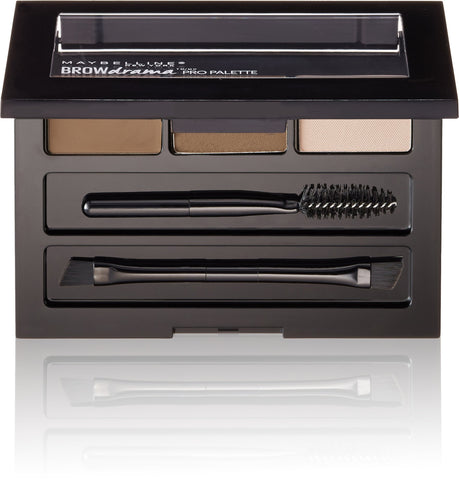 Maybelline New York Brow Drama Pro Eyebrow Palette, Soft Brown, 0.1 oz.