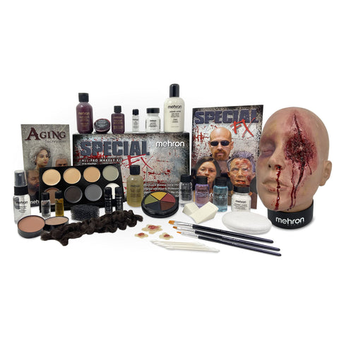 Mehron Makeup Special FX Set for Halloween, Horror, & Cosplay (Practice Head Included)