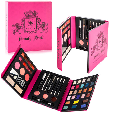 SHANY Beauty Book Makeup Kit All in one Travel Makeup Set - 35 Colors Eye shadow, Eye brow, blushes, powder palette,10 Lip Colors, Eyeliner & Mirror - Holiday Makeup Gift Set