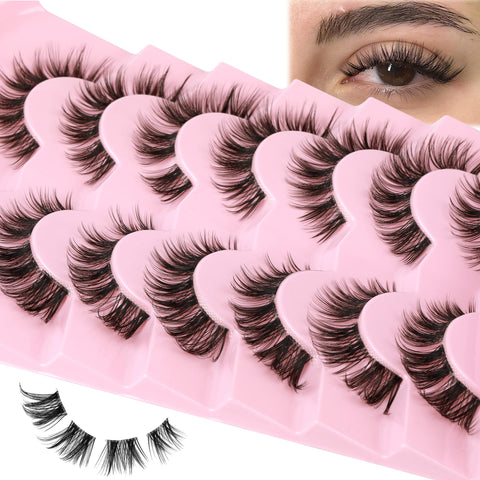 Cluster Lashes 56 Wisps DIY Lashes Natural Look Cat Eye Clear Band Mink Lashes Pack Wispy Fluffy 3D Curl False Eyelashes by ALICE