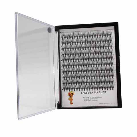 Scala 200pcs/Pack C Curl 20 Root Thickness 0.07mm Professional Makeup Individual Lashes Black Individual Cluster Eye Lashes Grafting Fake False Eyelashes (12mm)